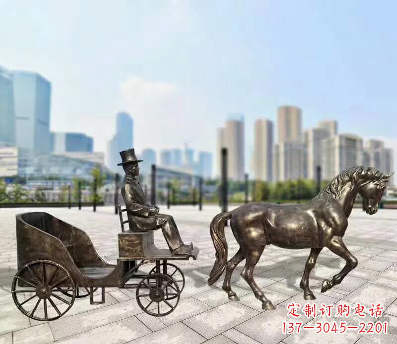 南京铸铜广场马车雕塑