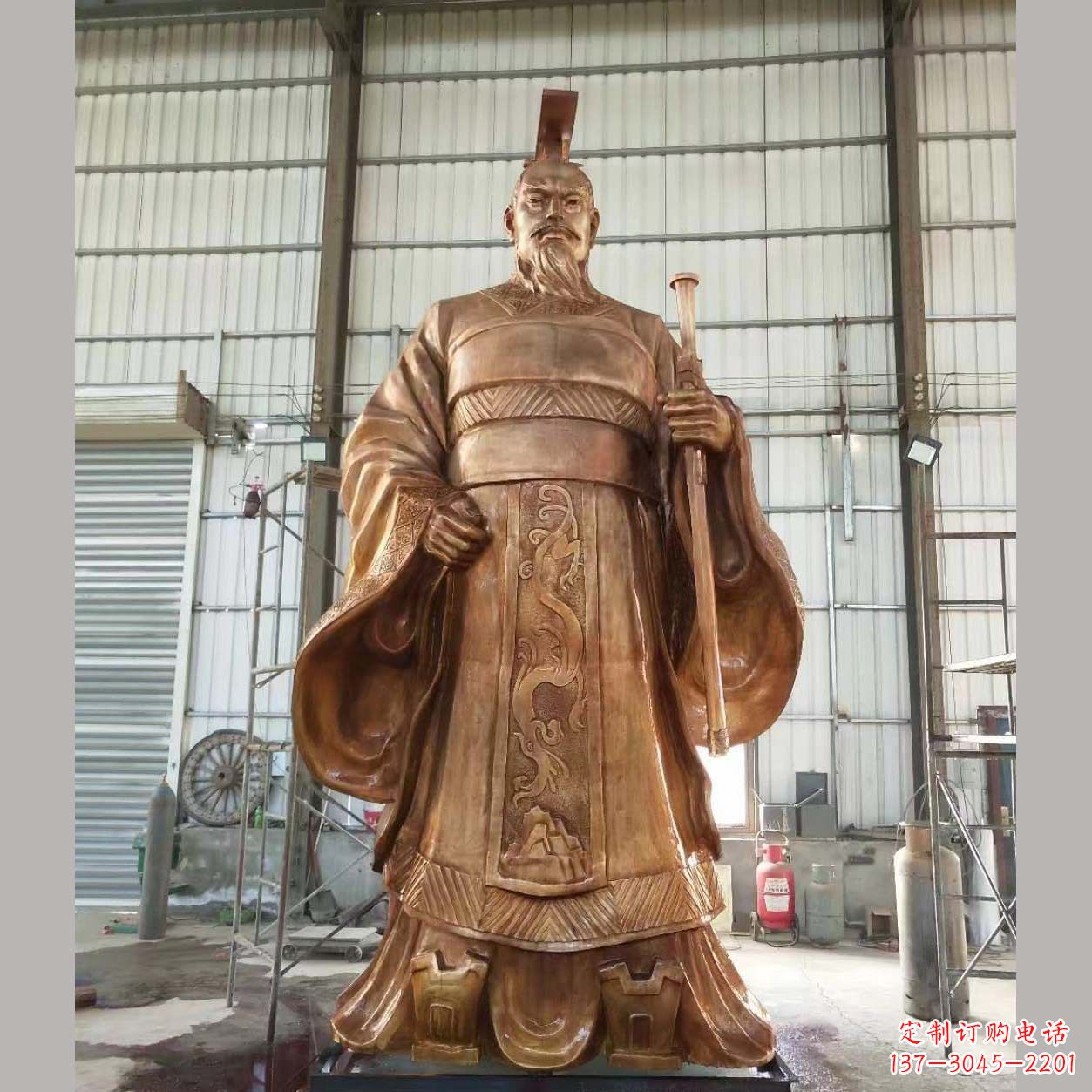 南京铸铜汉武帝雕塑