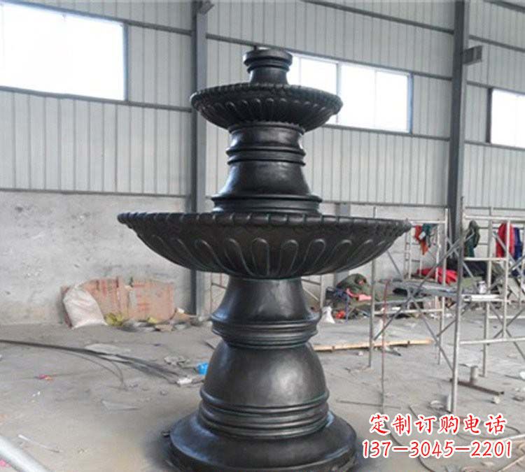 南京铸铜简约双层喷泉