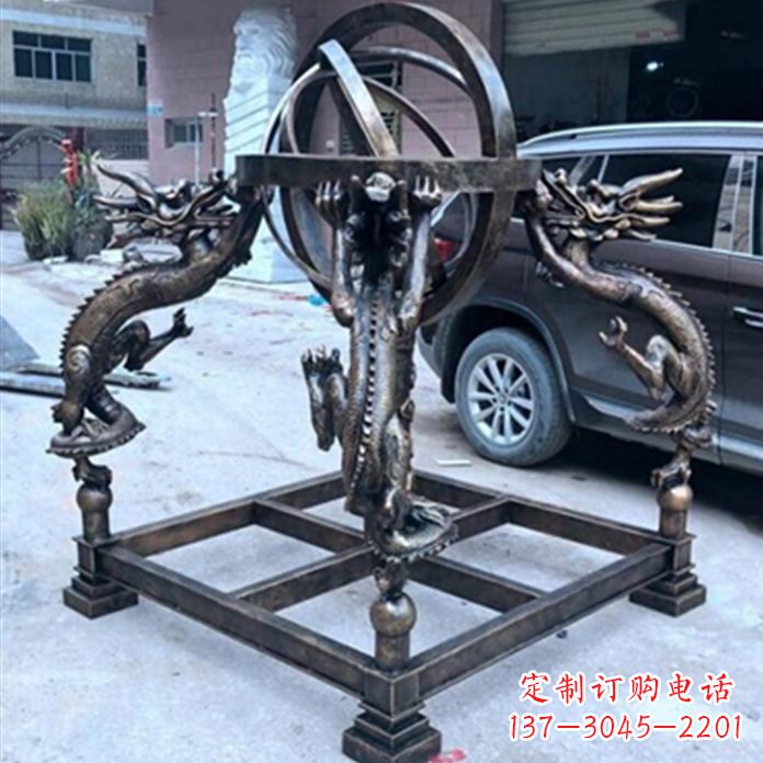 南京铸铜浑天仪景观雕塑摆件