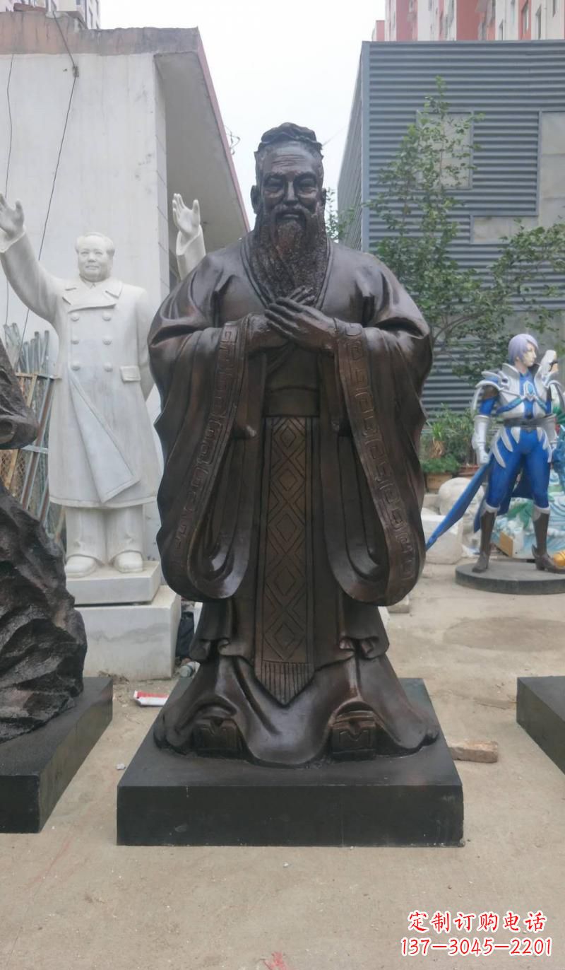 南京铸铜孔子雕塑