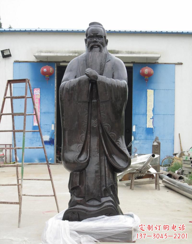 南京铸铜孔子摆件