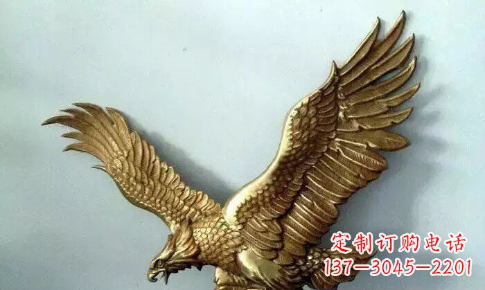 南京铸铜老鹰企业动物铜雕 (2)