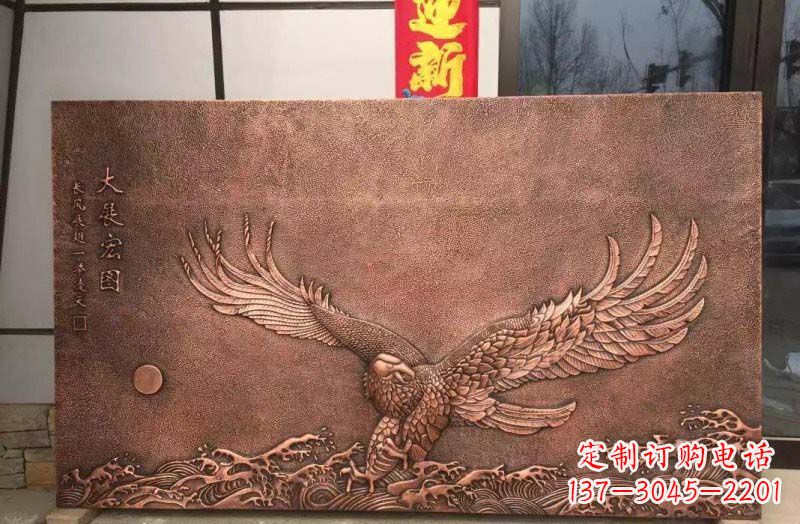 南京铸铜老鹰浮雕