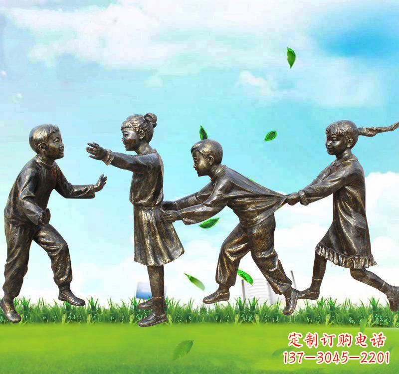 南京铸铜老鹰捉小鸡儿童