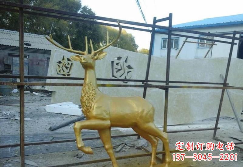 南京铸铜梅花鹿雕塑