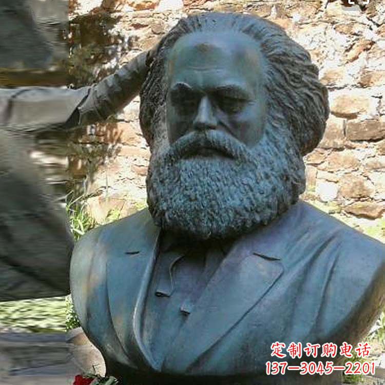 南京铸铜名人无产阶级导师马克思头像雕塑