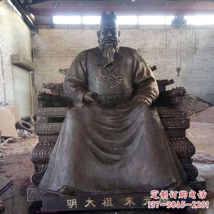 南京铸铜明太祖雕塑