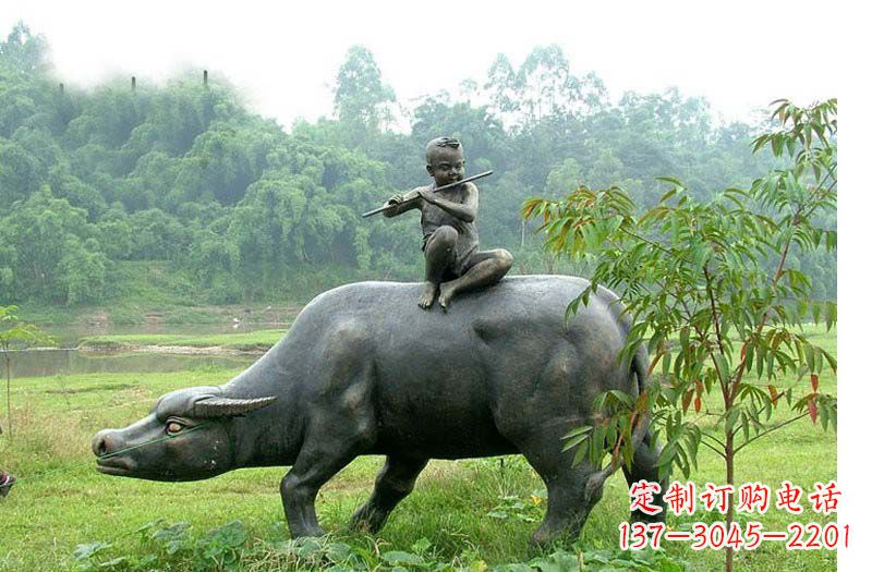 南京铸铜牧童牛