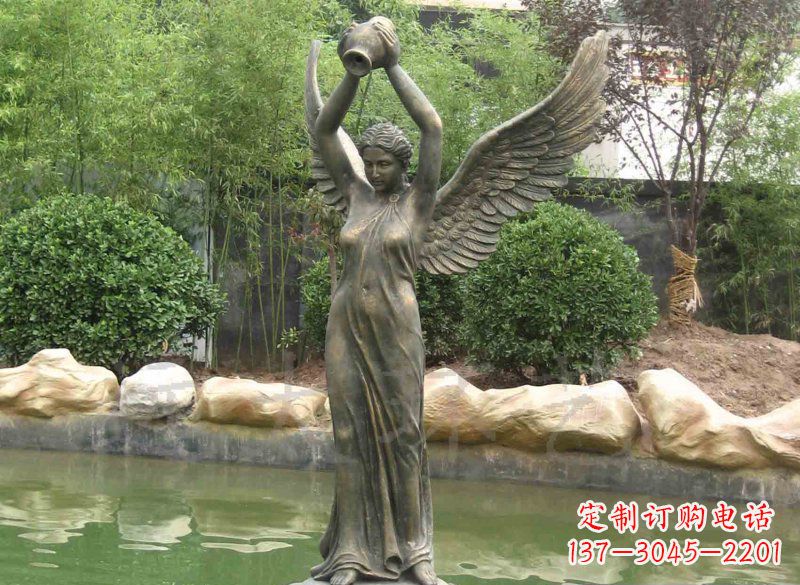南京铸铜欧式人物喷泉雕塑