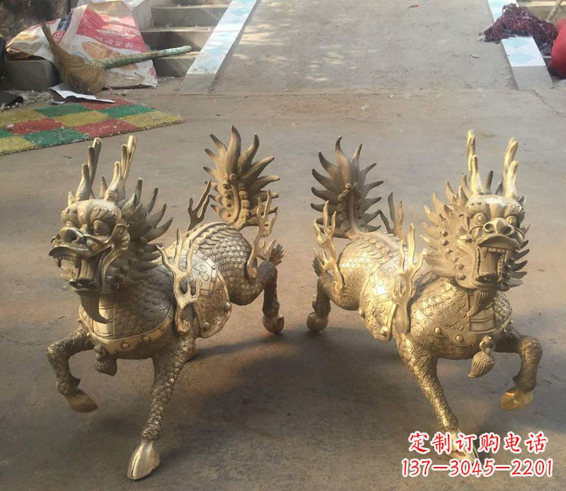 南京铸铜麒麟雕塑 (2)