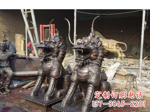 南京铸铜麒麟雕塑2221