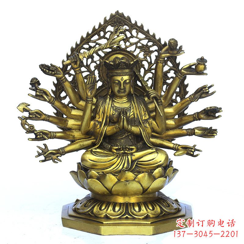 南京铸铜千手观音雕塑