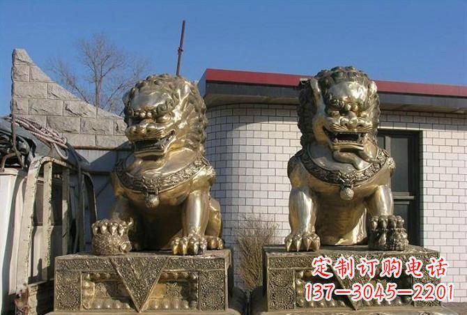 南京铸铜狮子雕塑