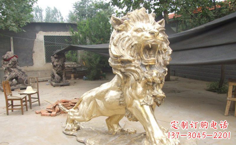 南京铸铜狮子铜雕 (3)