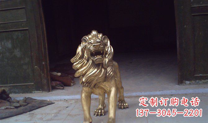 南京铸铜狮子西洋狮子铜雕