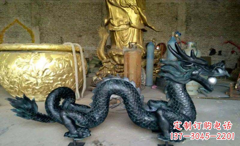 南京铸铜双龙戏珠广场铜雕