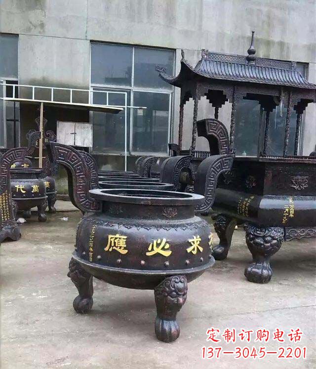 南京铸铜寺庙香炉铜雕