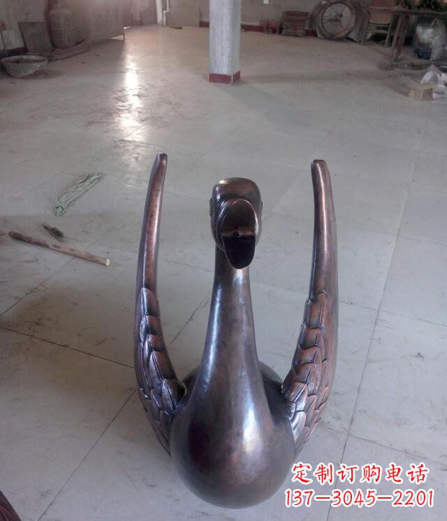 南京铸铜天鹅公园动物铜雕