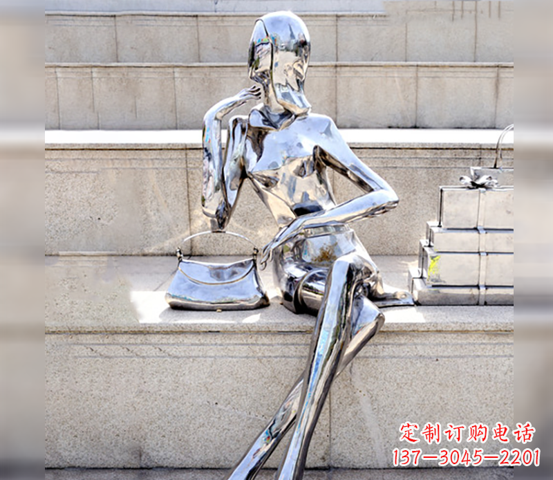南京不锈钢美女购物造型