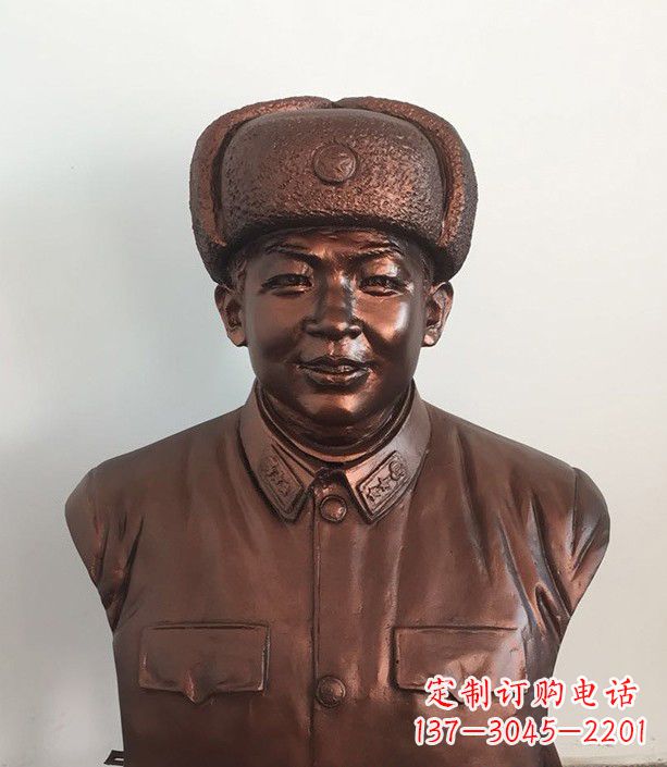 南京紫铜雷锋半身像