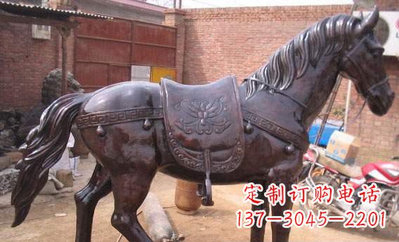 南京紫铜马公园铜雕