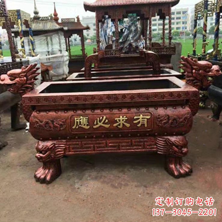南京紫铜香炉雕塑