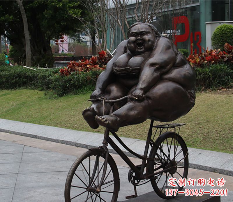 南京自行车铜雕