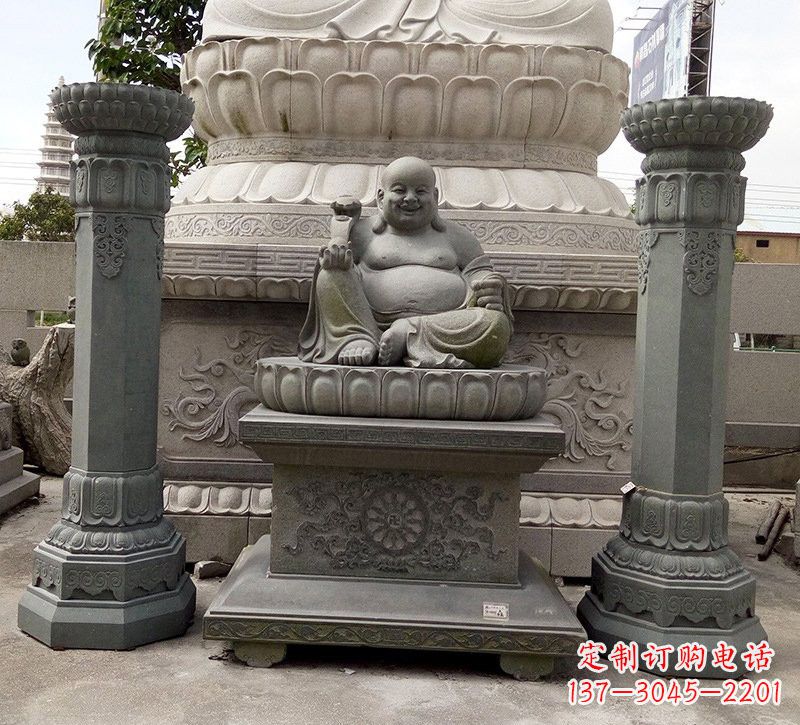 南京宗教庙宇如意弥勒佛石雕