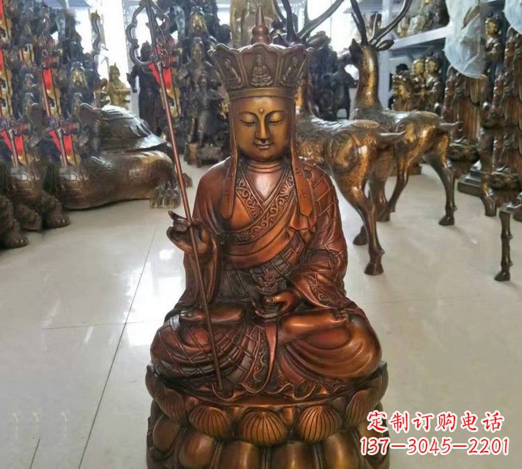 南京坐式地藏菩萨铜雕